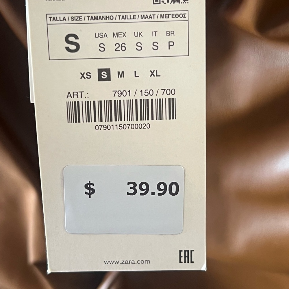 Brown Faux Leather Women Shorts - Picture 4 of 8